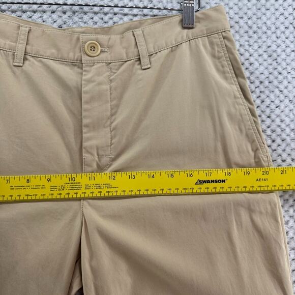 Cos Pants Women 34R Khaki Taper Straight High Rise Side Pocket Flat Front Career - Picture 10 of 16